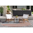 thumbnail image 3 of Rugs.com Jill Zarin Outdoor Collection Rug – 4' Round Red Flatweave Rug Perfect For Kitchens, Dining Rooms, 3 of 9