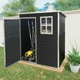 thumbnail image 1 of Remise de Rangement Extérieure en Plastique 5 Pi x 3 Pi - Noir / Rangement d'Outils de Jardin, 1 of 8