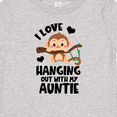 thumbnail image 4 of Inktastic Monkey I Love Hanging out with My Auntie Boys or Girls Baby T-Shirt, 4 of 5