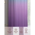 thumbnail image 5 of Turquoise Purple Sheer Curtains 72 inches Long 2 Panels Set Stripe Gradient Tiers Sheers Rod Pocket Small Window Short Curtains for Kitchen Cafe, Each 52" W x 72" L, 5 of 7