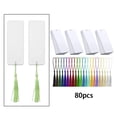 thumbnail image 2 of 80Pcs Blank White Bookmarks with Tassels Bookmark Tassels Crafts for Pendant, 2 of 8
