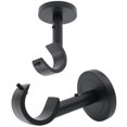 thumbnail image 1 of Soporte para barras de cortina A Key Tech de 1 pulgada para pared o techo, color negro, 1 of 5