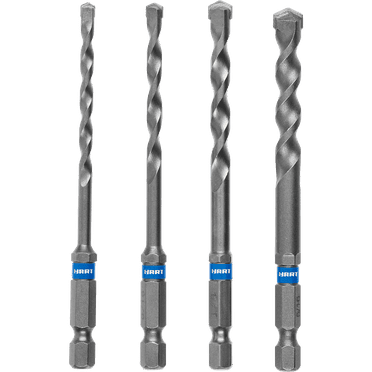 HART 4-Piece Hex Shank Masonry Drill Bit Set