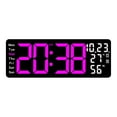 thumbnail image 1 of Ohufall 17.3 Inch Large LED Wall Clock Multifunction Temp Humidity Alarm Clock Clocks For Living Room Bedroom Office Decor, 1 of 6