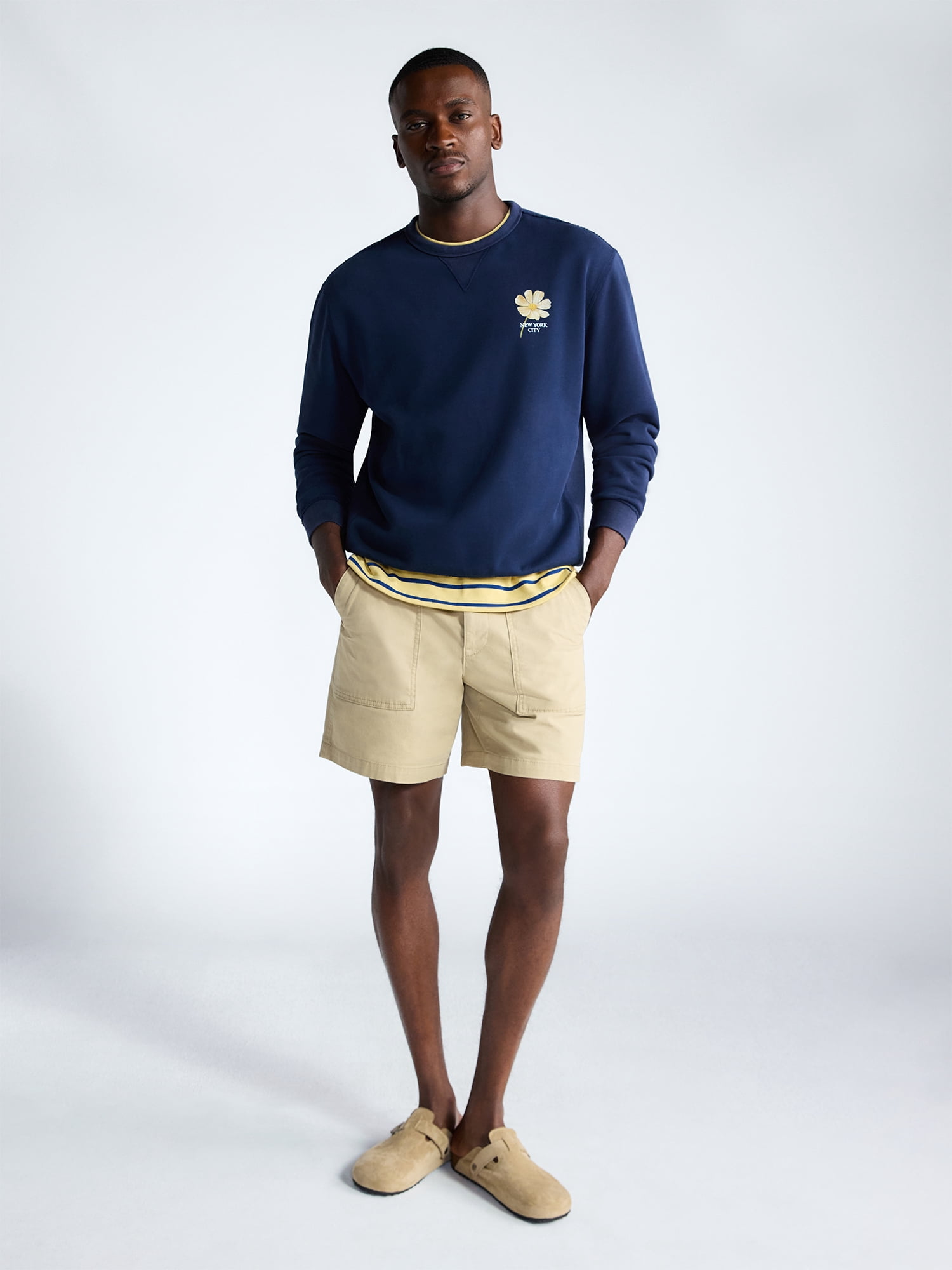 Free Assembly Men's New York Graphic Cotton Sweatshirt, Sizes S-2XL