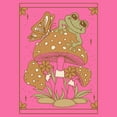 thumbnail image 2 of Girl's Lost Gods Frog and Mushroom Tarot Card Graphic Cropped T-Shirt Light Pink X Small, 2 of 3