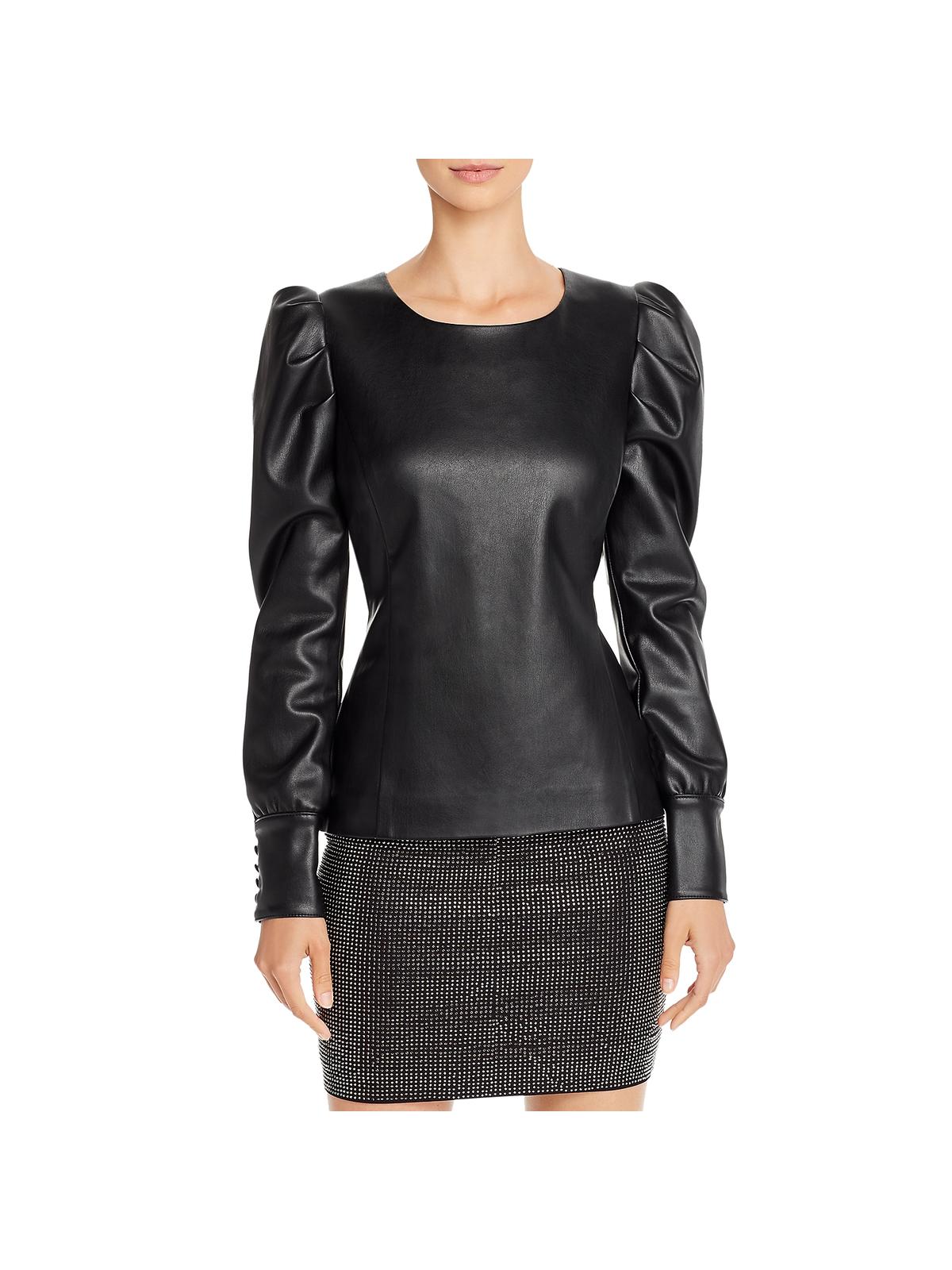 AQUA - Aqua Womens Faux Leather Puff 