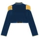 thumbnail image 5 of Chaqueta de juego de rol de maestro de ceremonias de circo para mujer, traje de espectáculo para festival, disfraz de Halloween, abrigo corto de terciopelo de manga larga con cuello alto, 5 of 5