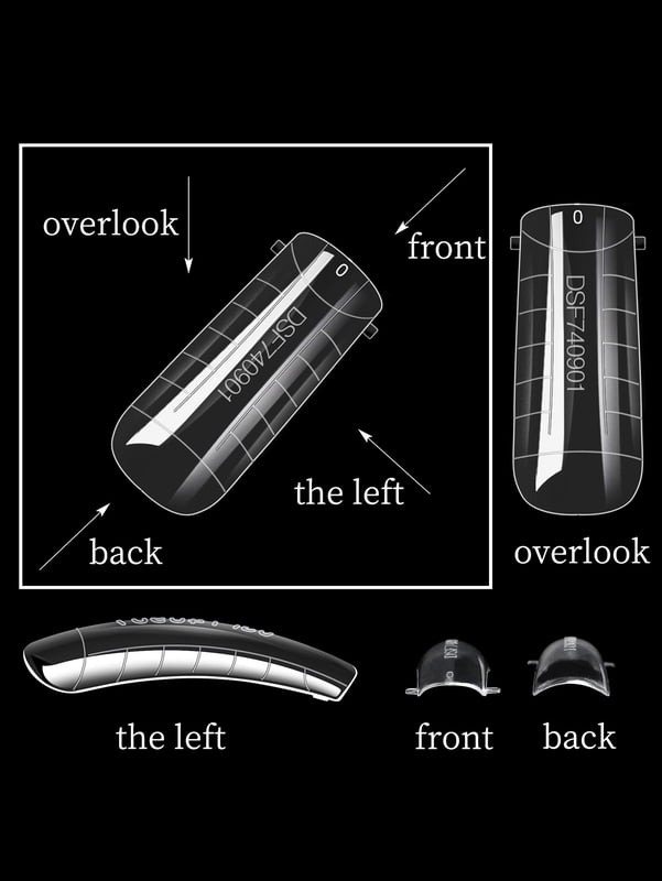 120 Pcs/Set Clear Dual Forms False Nails Full Cover Quick Building Gel Mold Tips Nail Extension Molds Upper Forms For Nails Tips