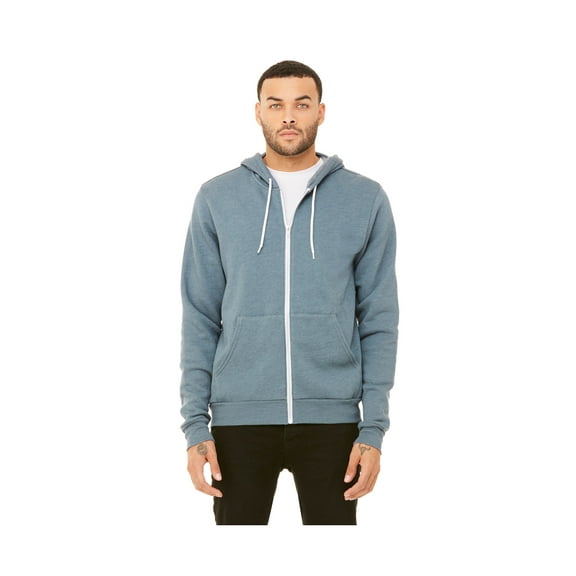 Bella Canvas Men's Poly-Cotton Fleece Full-Zip Hoodie, Style 3739