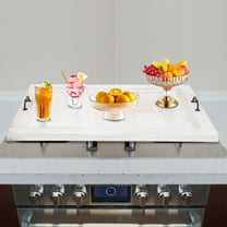 30 * 21.4 In Noodle Board Stove Covers with Handles, Wood Stove Cover for Gas and Electric Stoves, Extra Thick Wooden RV Stovetop and Sink Cover - Space Saving Kitchen Tray