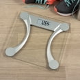thumbnail image 2 of Taylor Digital Clear Glass Bathroom Scale with Unique Curved Design, 2 of 7