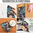thumbnail image 3 of Sea Life Pattern Tea Towels Set of 1 Starfish Conch Fishes Kitchen Dish Cloth with Hanging Loop, 18"x28"Lint-Free Absorbent Towel for Kitchen Drying Wiping and Cleaning, 3 of 6