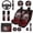 Gothic Skull Flower, variant on Binienty Deer Hunting Camo Car Seat Covers Full Set 14 Pack with Car Steering Wheel Cover Armrest Cushion Pad Headrest Covers Seat Belt Pads Vehicle Interior Accessories Set