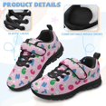 thumbnail image 4 of Wismoutput Cute Letters Printed Sports Shoes Mesh Breathable Skin-Friendly Sneakers Velcro Running Shoes for Kids Girls Size 11-15, 4 of 7