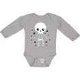 thumbnail image 3 of Inktastic Happy Halloween Spooky Skeleton and Stars Boys or Girls Long Sleeve Baby Bodysuit, 3 of 5