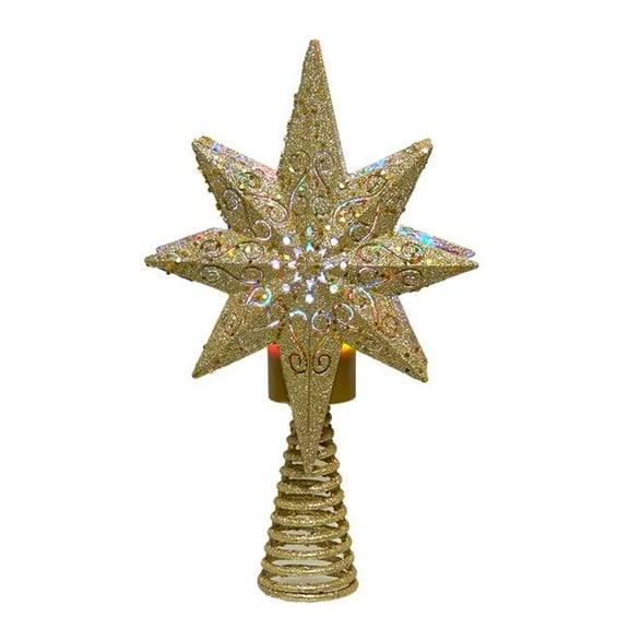 Kurt S. Adler AD1055 13.4 in. Gold Glitter Polaris Projector Tree Topper