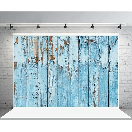 GreenDecor Polyester 7x5ft Weathered Wooden Plank Photography Background Shabby Peeling Painted Wood Board Backdrop Old Grunge Fence Vintage Panels Kid Adult