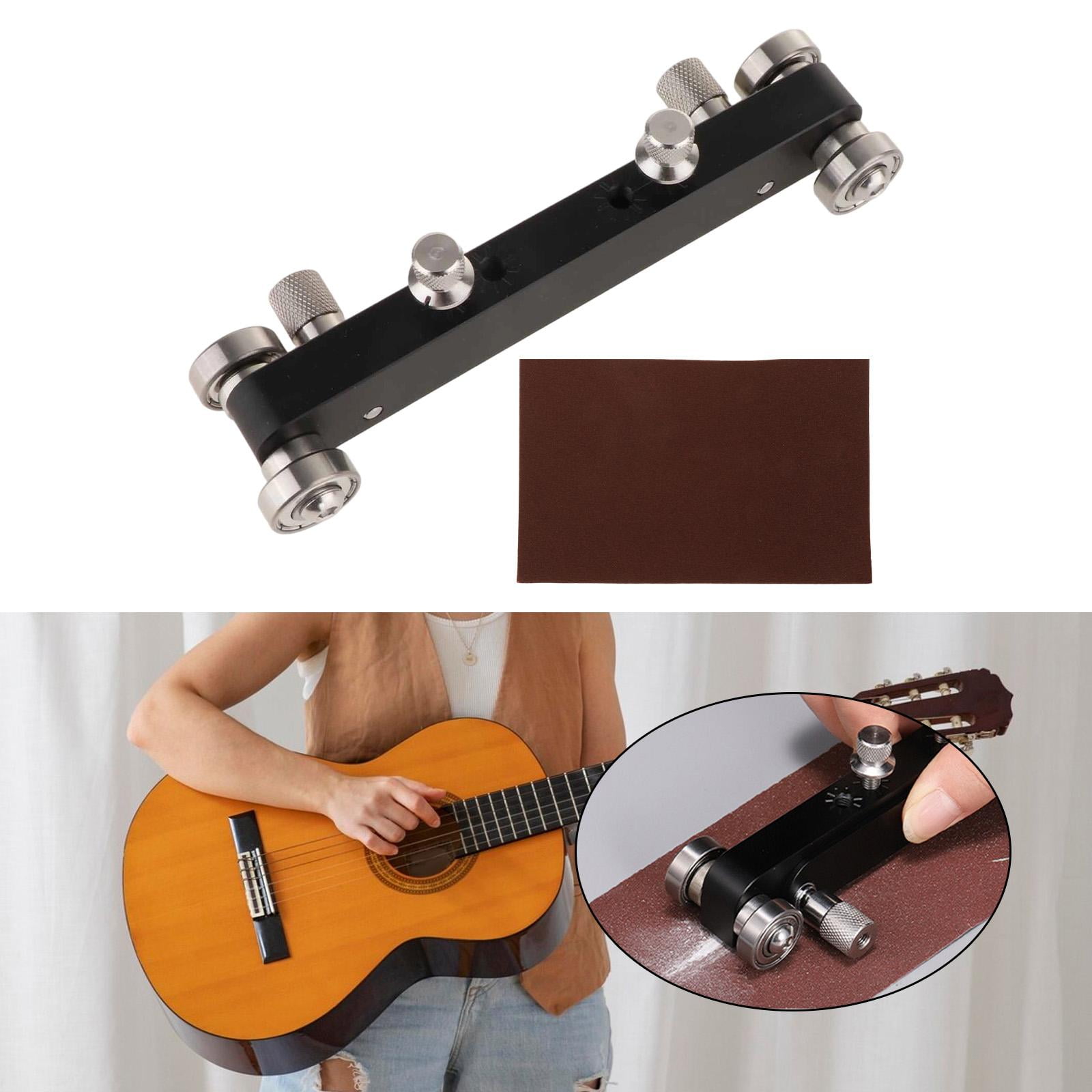 Guitar Nut Sander Bridge Saddle Luthier Tool Aluminum Alloy Four Point Positioning for Beginners and Experts