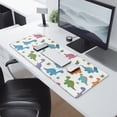 thumbnail image 2 of Long Mouse Pads for Desk,White Cartoon Dinosaurs Cacti Pattern Desk Mats on Top Of Desks, Desk Mouse Pad Extra Large with 3mm Non-Slip Base and Stitched Edge for Gaming,Office,Work,Home 31.5"x11.8", 2 of 6