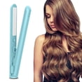 thumbnail image 1 of Mini Hair Straightener USB Rechargeable Ceramic 2 in 1 Travel Curling Iron Low Power Blue, 1 of 4
