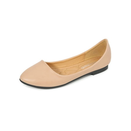 

Ymiytan Womens Flat Pumps Slip On Casual Shoes Pointy Toe Flats Daily Anti-Slip Lightweight Memory Foam Loafers Khaki 5