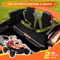 thumbnail image 6 of 2 Seater 24V Ride on Toys for Big Kids, 4WD Powered Ride on UTV for Boys Girls, Ride on Cars with Remote Control, Music, LED Light, Spring Suspension, 4 Wheeler Electric Cars for Kids 3-6, Orange, 6 of 7