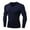 Navy, variant on Lolmot Men's Compression Shirt Long Sleeve V-Neck Solid Color Quick-Drying Workkout Gym Shirts Baselayer Athletic Undershirt for Basketball Football