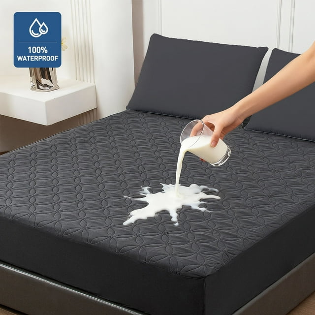 Protector de Colchón Impermeable, Tamaño Individual-XL, Silencioso con Bolsillo Profundo de 6"-18" de Profundidad, Funda de Colchón Suave, Transpirable y a Prueba de Suciedad, Lavable para el Hogar,