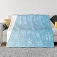 thumbnail image 1 of Fotbe Snowflake Snowing Manta de Franela con Estampado, Manta Ultrasuave para Cama, Sofá, Auto, Hipoalergénica y Antibolitas-40"x30", 1 of 6