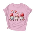 thumbnail image 4 of Nuoqisi T-Shirt à Manches Courtes et Col Rond Imprimé pour la Saint-Valentin pour Femmes, Haut à Motif Mignon pour Tenues Décontractées, T-Shirt Mode pour Dames, 4 of 7