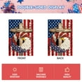 thumbnail image 3 of Sm:)e Patriotic Stars and Stripes Eagle Wreath Fourth of July Garden Flag 12x18 Inch Double Sided, USA Flag Independence Day Red White Blue Yard Outdoor Decoration, 3 of 6