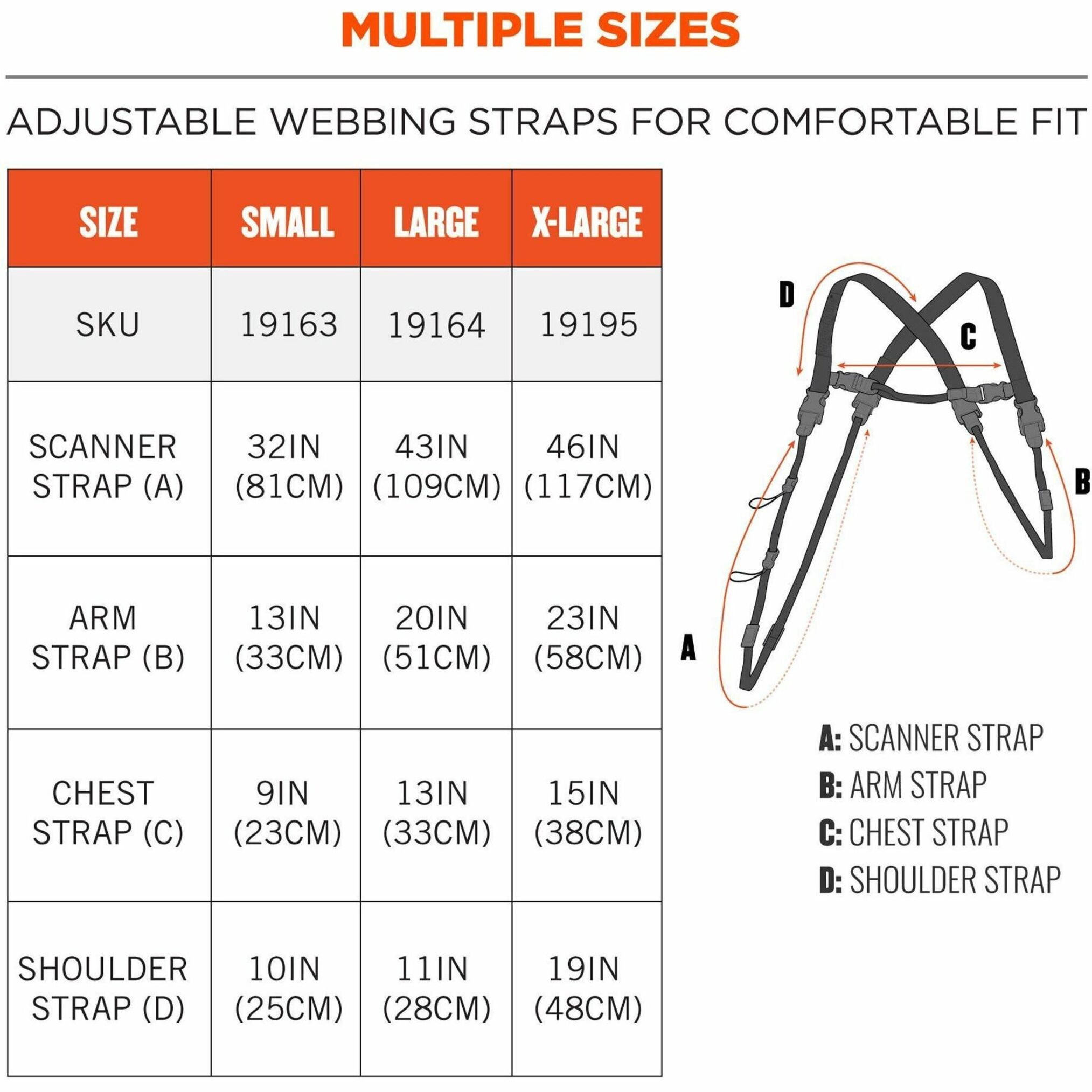 Ergodyne 3132 Bar-code Scanner Harness + Lanyard