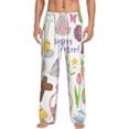 thumbnail image 2 of Goofa Happy Easter1 Printed Soft Pajama Pants for Men, Wide Leg Comfy Casual Lounge Yoga Pants-X-Large, 2 of 9