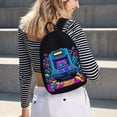 thumbnail image 7 of XMXT Backpack for School Work, Retro Colorful Pixel Gamer Canvas Bookbag Travel School Bag for Women Men, M, 7 of 7