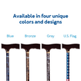 thumbnail image 3 of Carex USA Flag Derby Walking Cane for All Occasions, Height Adjustable, 250 lb, 3 of 10