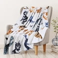 thumbnail image 2 of Cat Blanket for Women Cat Throw Blankets for Adults Fleece Cat Blanket Fuzzy Cat Blanket White Fleece Blanket for Kids Women Cartoon Cat Colorful Plush Throw Blanket Gift, 2 of 6