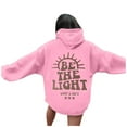 thumbnail image 2 of Christian Hoodies for Women 2025 Be The Light God's Gift Graphic Hoodie with Pockets Hooded Sweatshirt Women Pullover, 2 of 6