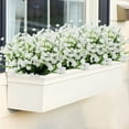 thumbnail image 7 of 12 Bundles Artificial Flowers Outdoor Fake Flowers for Spring Summer Decoration UV Resistant No Fade Faux Plastic Plants Garden Porch Window Box Decor (White), 7 of 7
