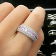 thumbnail image 3 of Yesbay Wedding Engagement Rings,Bridal Jewelry Colorful Cubic Zirconia Inlaid Finger Ring, 3 of 7