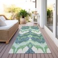 thumbnail image 6 of Addison Rugs Chantille Indoor/Outdoor Transitional Ikat Green Washable Runner Rug, 2'3" x 7'6", 6 of 6
