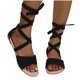 thumbnail image 4 of Chanclas de verano para mujer, sandalias de vendaje de color, zapatos de playa planos informales para mujer Wmkox8yii nm10776, 4 of 7