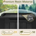 thumbnail image 6 of Vineego 28 Gallon Resin Deck Box Waterproof, UV Resistant Outdoor Storage Box, 6 of 9
