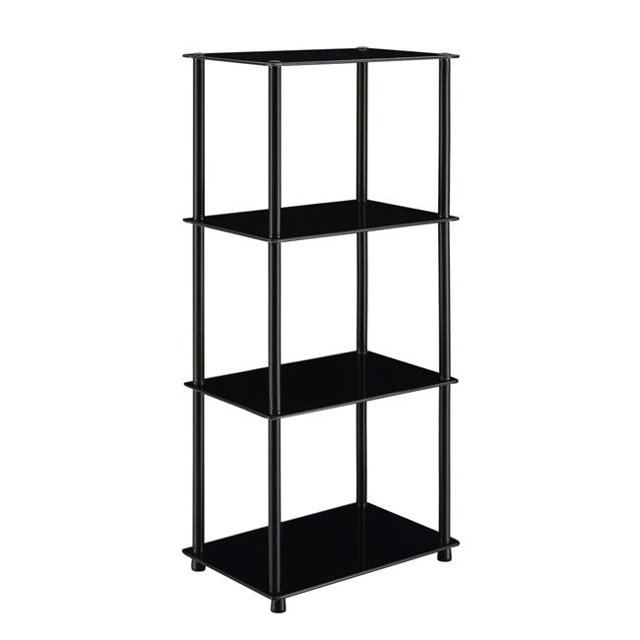 Designs2Go Classic Glass 4 Tier Tower, Black