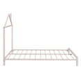 thumbnail image 4 of Yesfashion Twin/full Size Bed Frame, Metal Platform Bed with House-Shaped Headboard, Metal Slates, No Noise Metal Platform Bed for Girls Boys Bedroom, No Box Spring Needed, 4 of 8