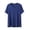 Blue, variant on Men's Relaxed Fit V-Neck T-Shirt – Solid Color Short Sleeve Cotton Modal Tops for Summer Casual Wear Loose Fit Cotton Modal Tee