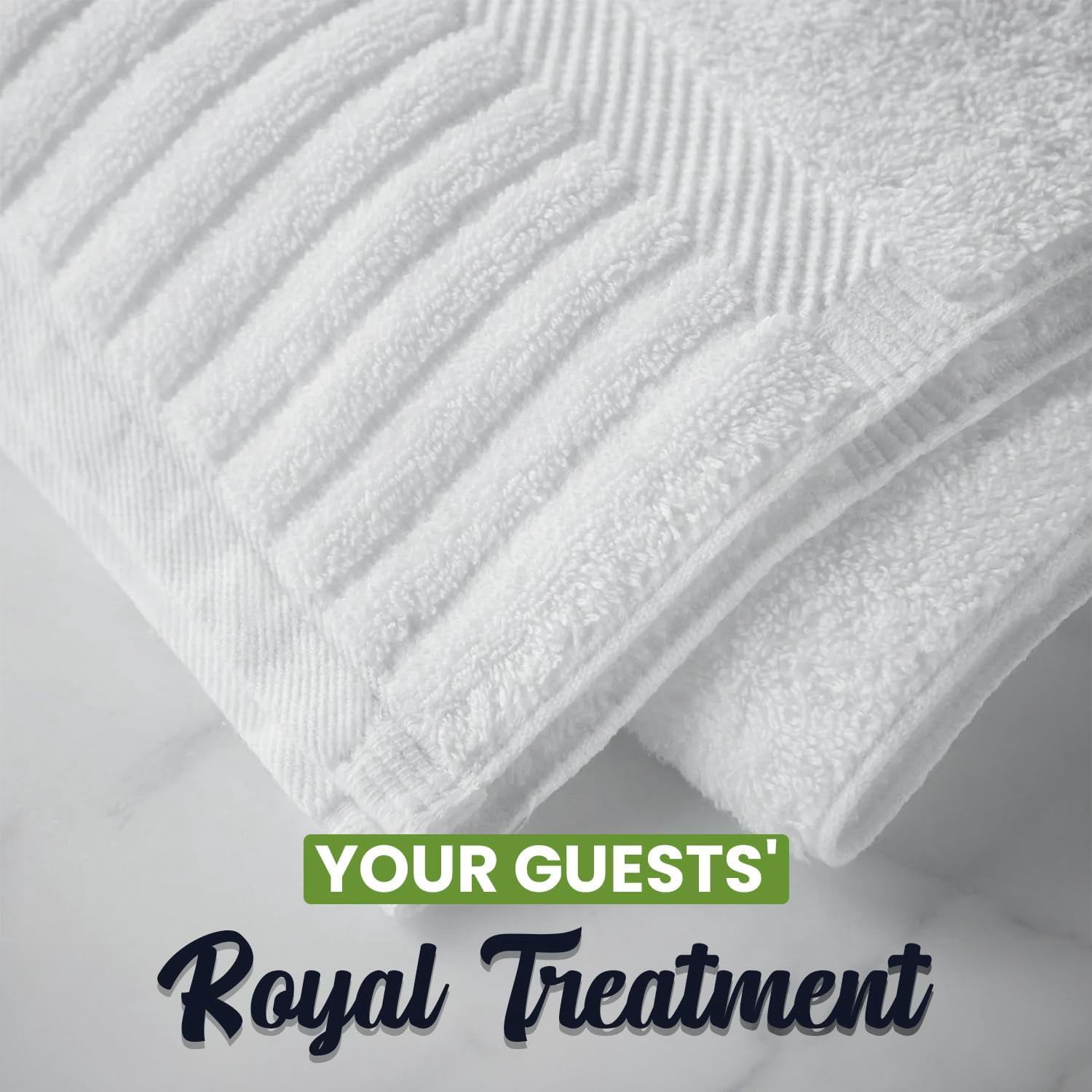 Ryotei Luxury Bath Towels Bulk – 36 Pack (27x54 Inch) White | 100% Combed Cotton | Ultra Soft, Plush & Quick Dry Large Towels for Spa, Gym, Resorts & Hotels