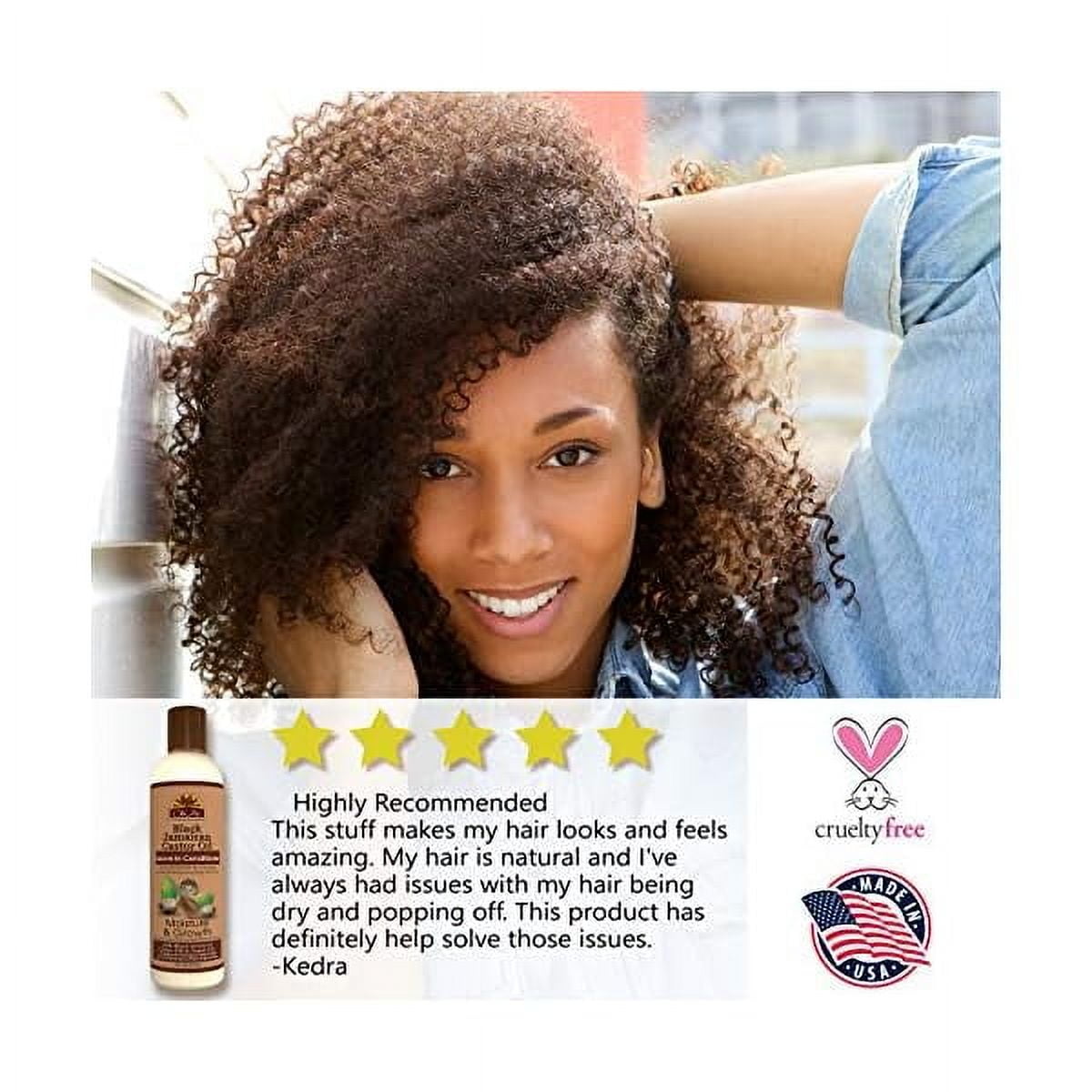 (2 pack) OKAY Black Jamaican Leave-In Conditioner - 8oz for Stronger, Hydrated, and Healthy Hair