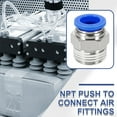 thumbnail image 7 of 5 Pcs NPT Push to Connect Air Fittings, Male Straight 12mm Tube OD x 1/2" NPT Thread Air Quick Connector, Blue, 7 of 7