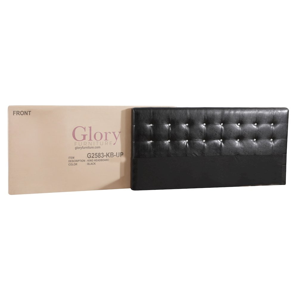 Glory Furniture Diamond King Bed in Black Color